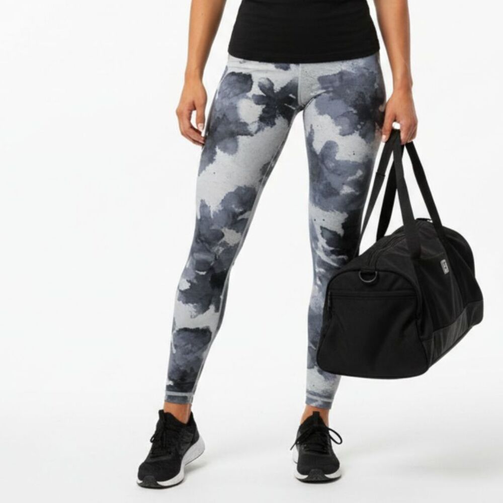 Lululemon Gray Print Full Length Leggings Athletic Pants 8